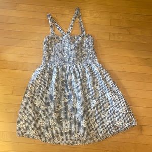 American Eagle Gingham Shirred MIDI Dress XL (fits L to XXL)